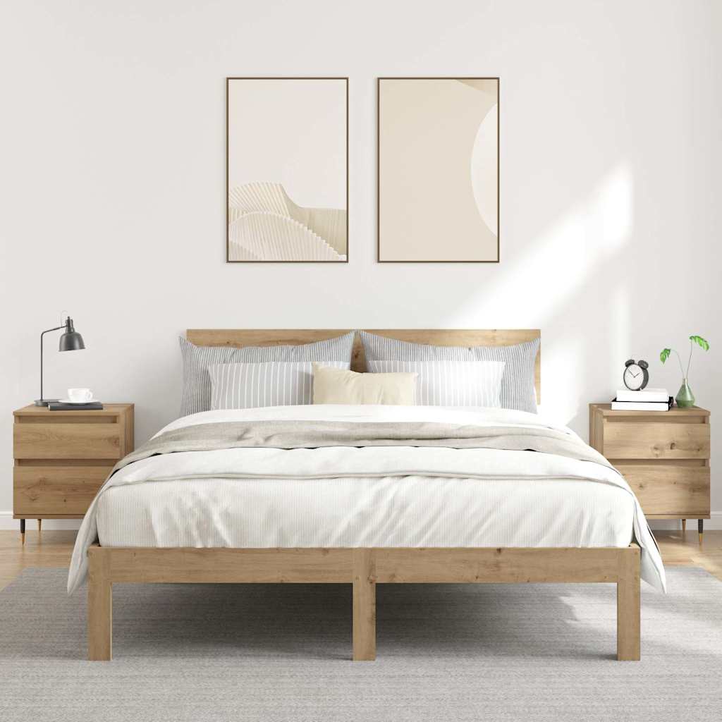 Nachtkastje 40X35X50 Cm Bewerkt Hout